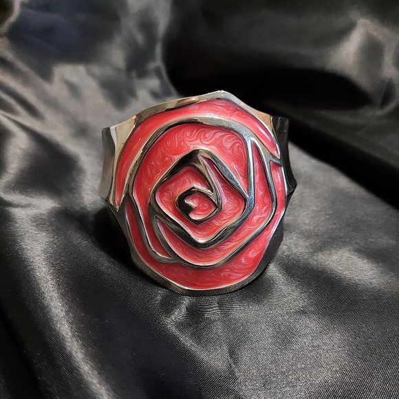 None Jewelry - Large Rose Cuff Bracelet